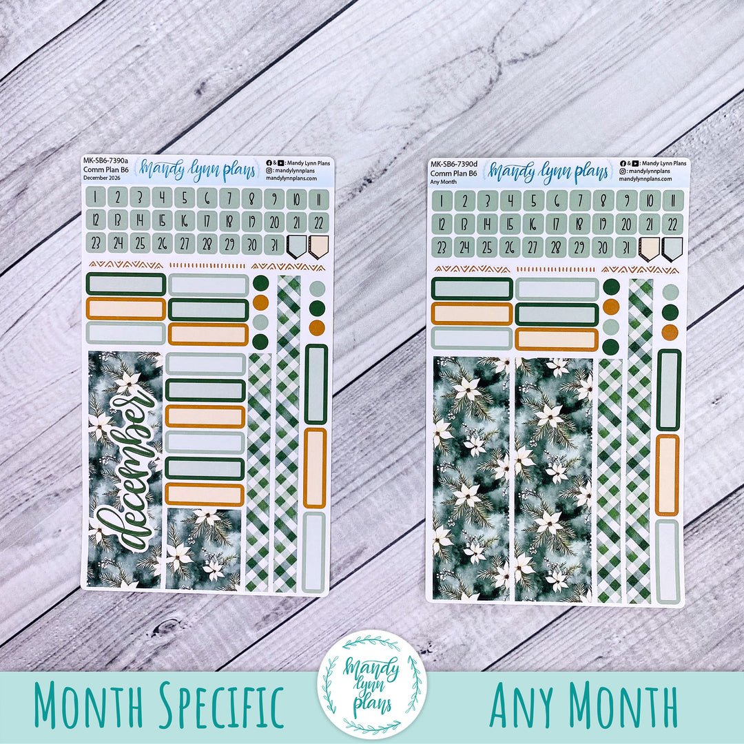 December 2026 or Any Month Monthly Kit || Sterling Ink A5, A5 Slim, B6, B6 Slim, N1, N2 Common Planner || Elegant Evergreen || 390