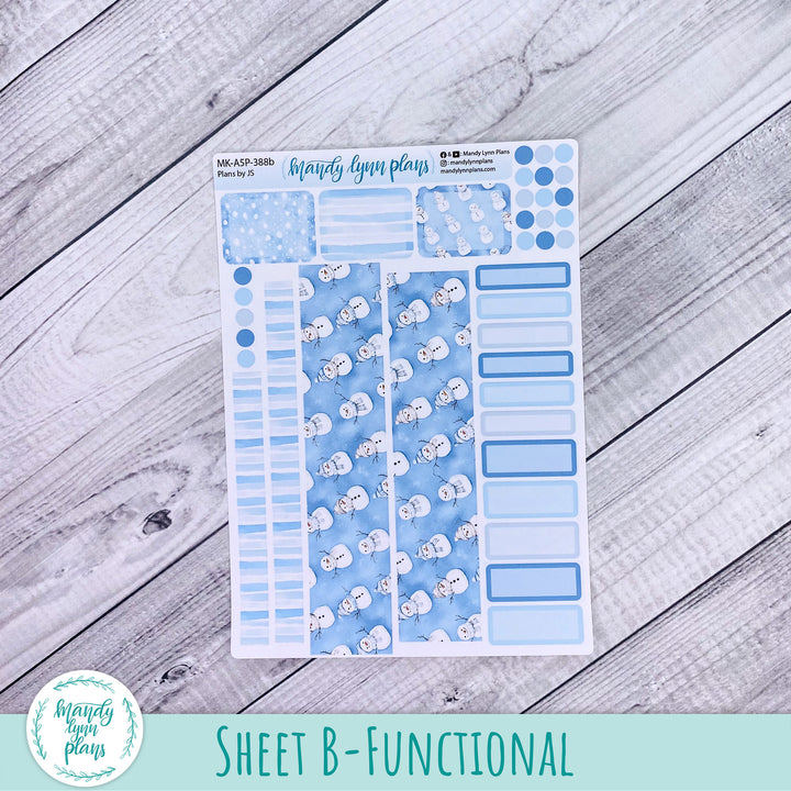 December 2026 or Any Month Monthly Kit || A5, B6, A6 Plans by Just Scribble || Joyful Snow || 388