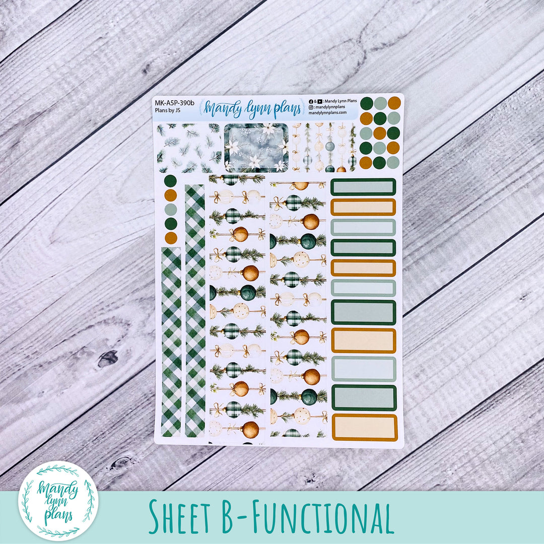 December 2026 or Any Month Monthly Kit || A5, B6, A6 Plans by Just Scribble || Elegant Evergreen || 390