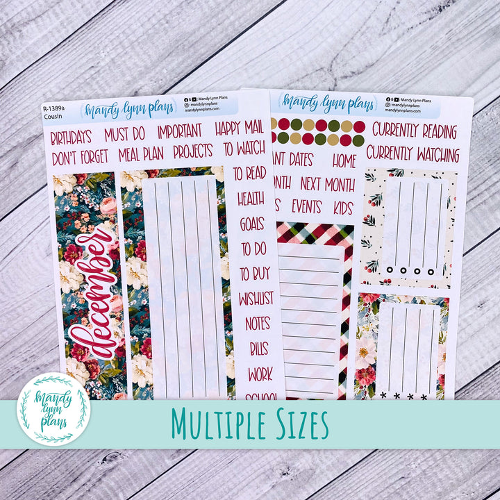 December Dashboard Kit || Hobonichi, Common Planner, Wonderland 222, Plans by Just Scribble || Holly and Ivy || 389