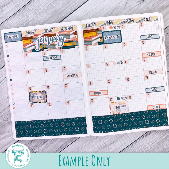 January 2027 or Any Month Monthly Kit || Sterling Ink Common, Core, Complete Planners || Book Club || 393
