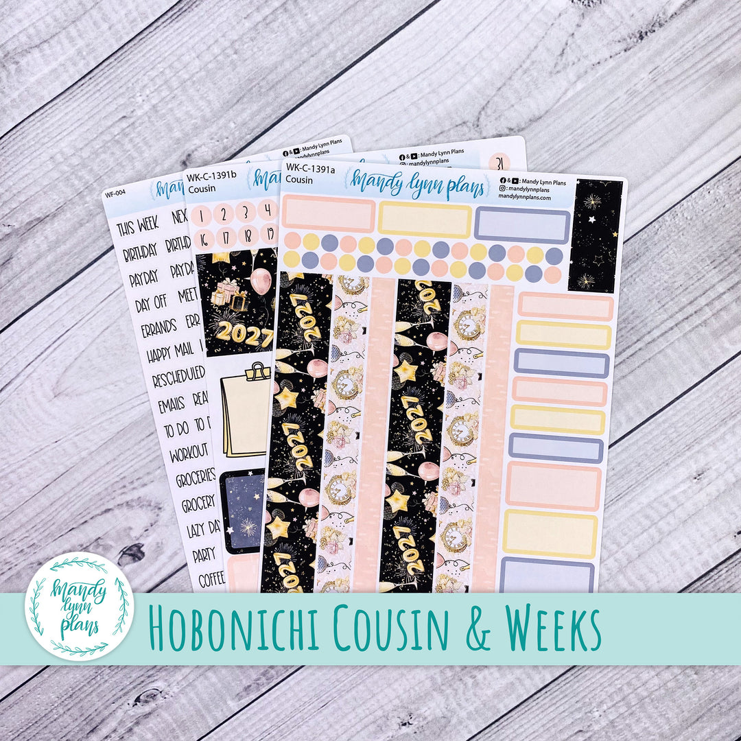 Weekly Kit || Hobonichi Cousin and Weeks || New Year's Party || 391