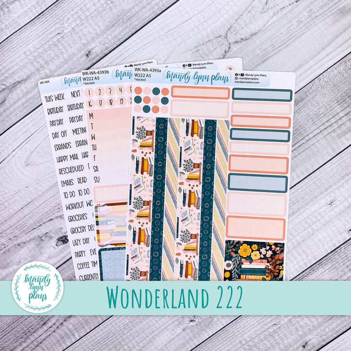 Weekly Kit || Wonderland 222 A5, B6, A6 || Stacked, Unstacked, Horizontal || Book Club || 393