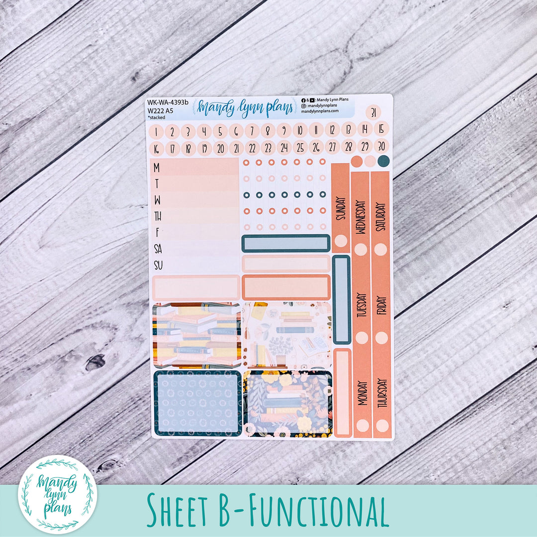 Weekly Kit || Wonderland 222 A5, B6, A6 || Stacked, Unstacked, Horizontal || Book Club || 393