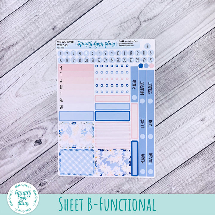 Weekly Kit || Wonderland 222 A5, B6, A6 || Stacked, Unstacked, Horizontal || Pretty in Pink || 394