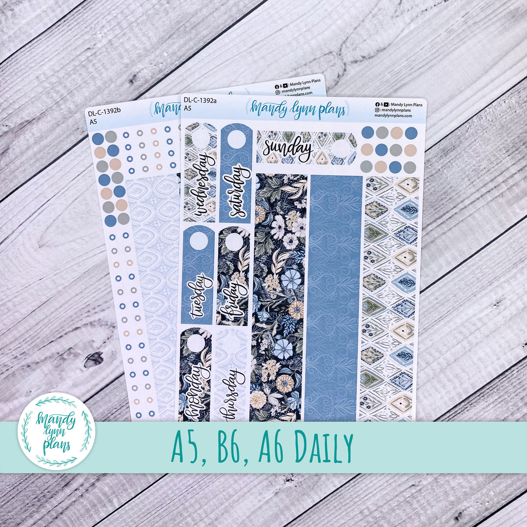 Daily Kit || A5, B6, A6 || Midnight Meadow || 392
