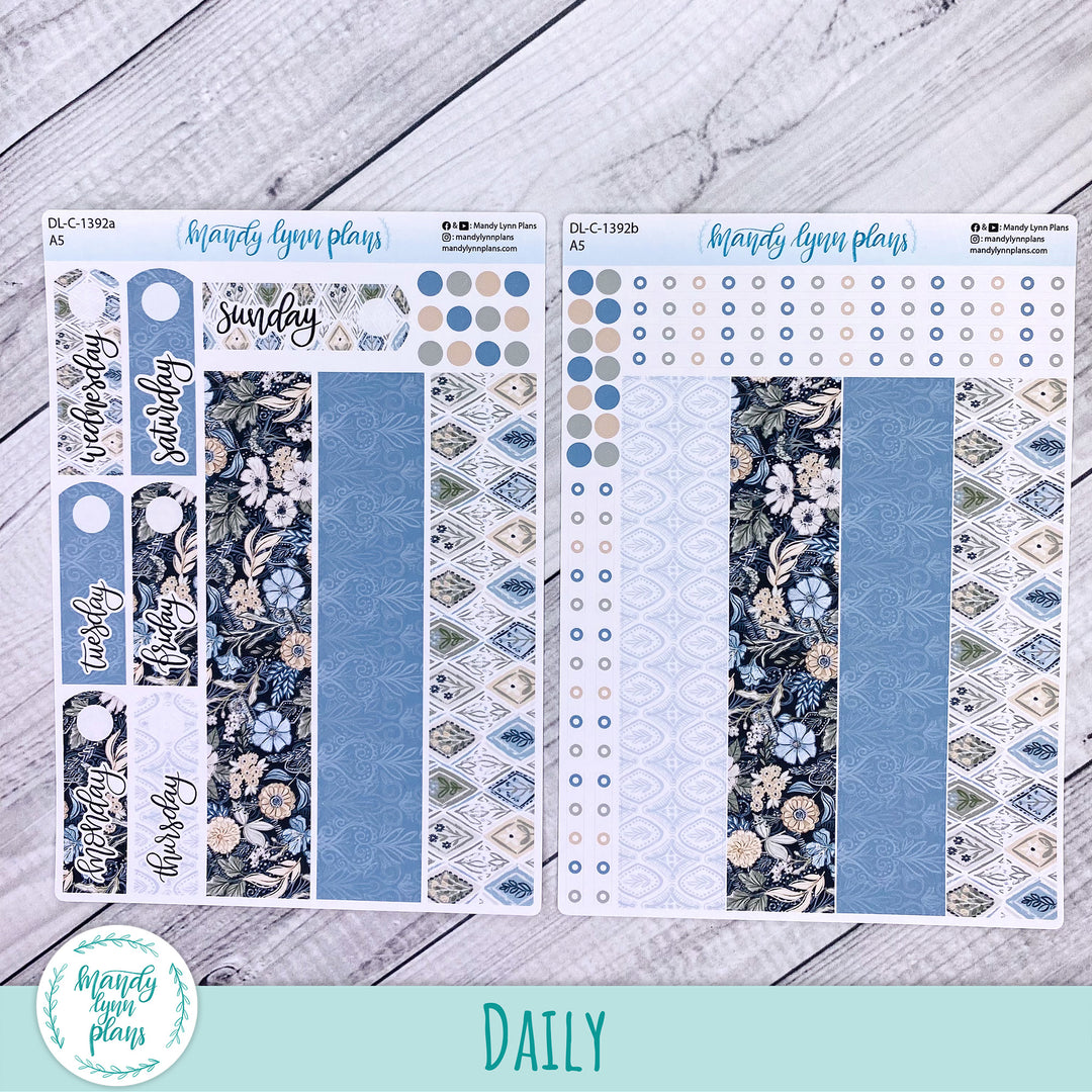 Daily Kit || A5, B6, A6 || Midnight Meadow || 392