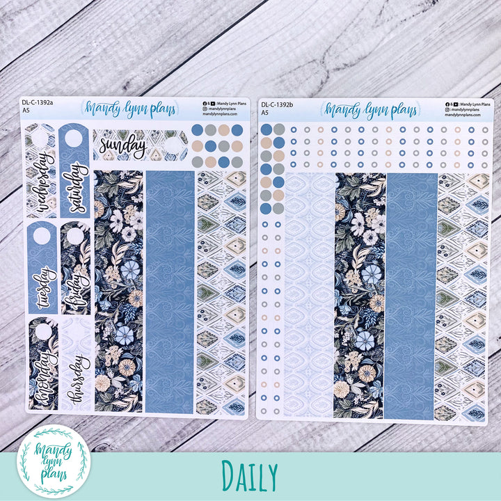 Daily Kit || A5, B6, A6 || Midnight Meadow || 392