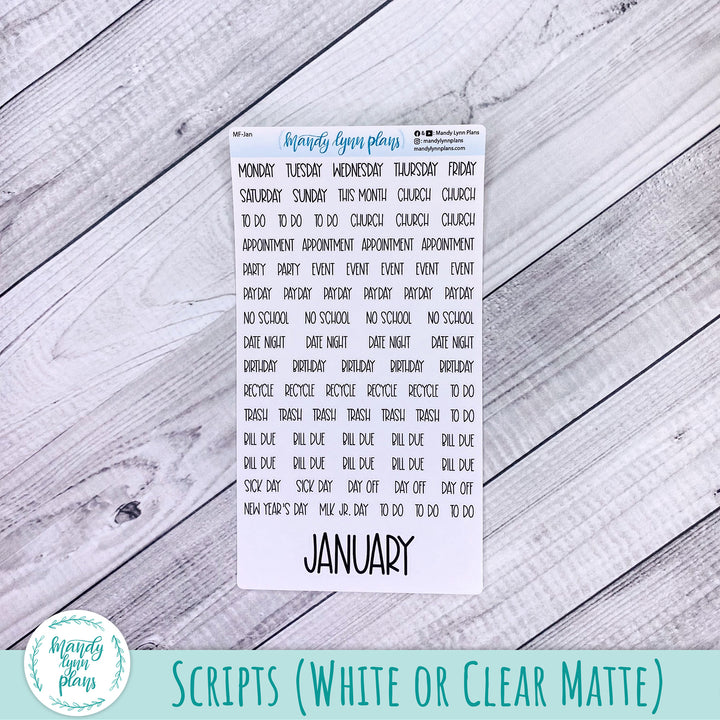 January 2027 or Any Month Monthly Kit || Hobonichi Cousin, Weeks, A6 || Midnight Meadow || 392