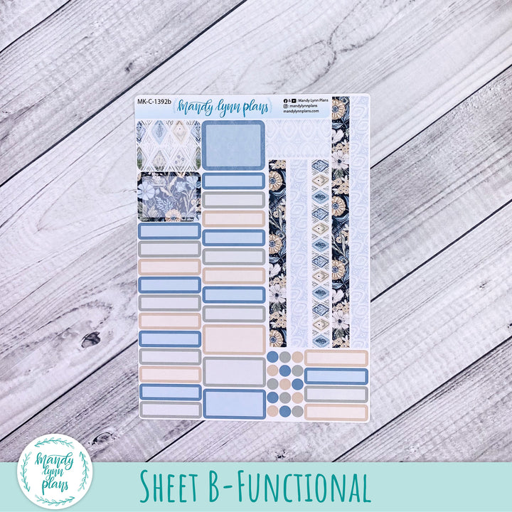 January 2027 or Any Month Monthly Kit || Hobonichi Cousin, Weeks, A6 || Midnight Meadow || 392