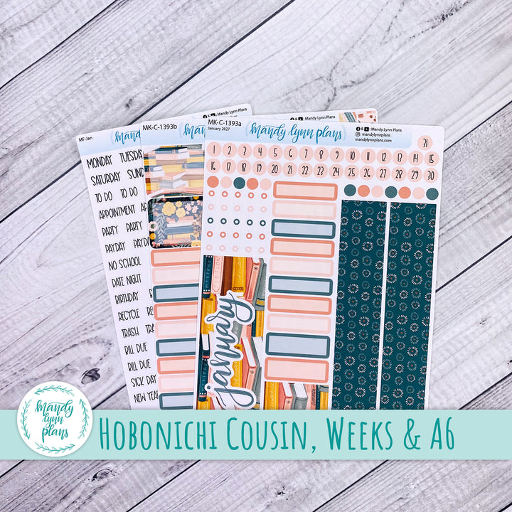 January 2027 or Any Month Monthly Kit || Hobonichi Cousin, Weeks, A6 || Book Club || 393
