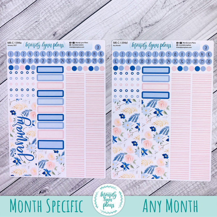 January 2027 or Any Month Monthly Kit || Hobonichi Cousin, Weeks, A6 || Pretty in Pink || 394
