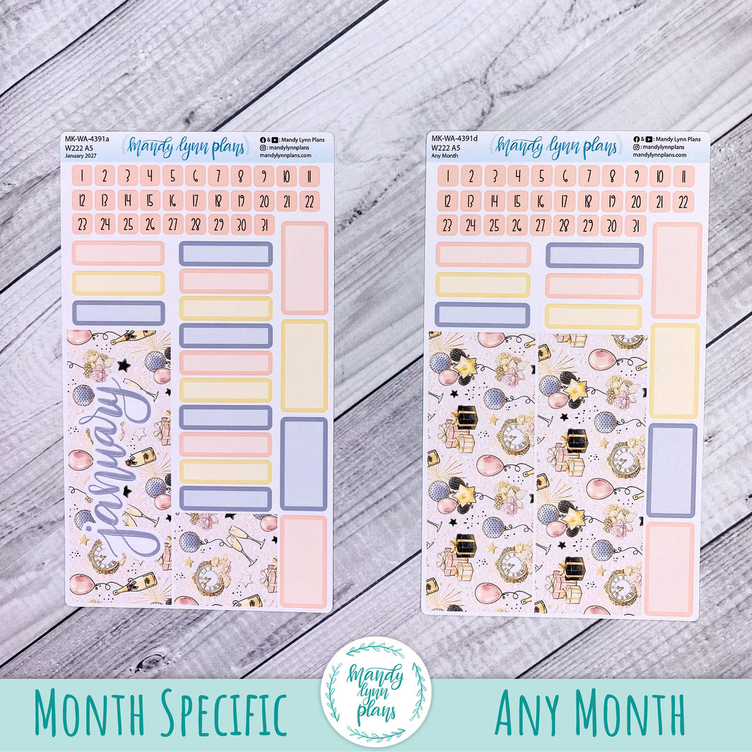 January 2027 or Any Month Monthly Kit || Wonderland 222 || New Year's Party || 391