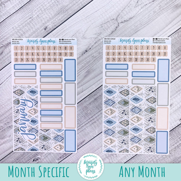 January 2027 or Any Month Monthly Kit || Wonderland 222 || Midnight Meadow || 392