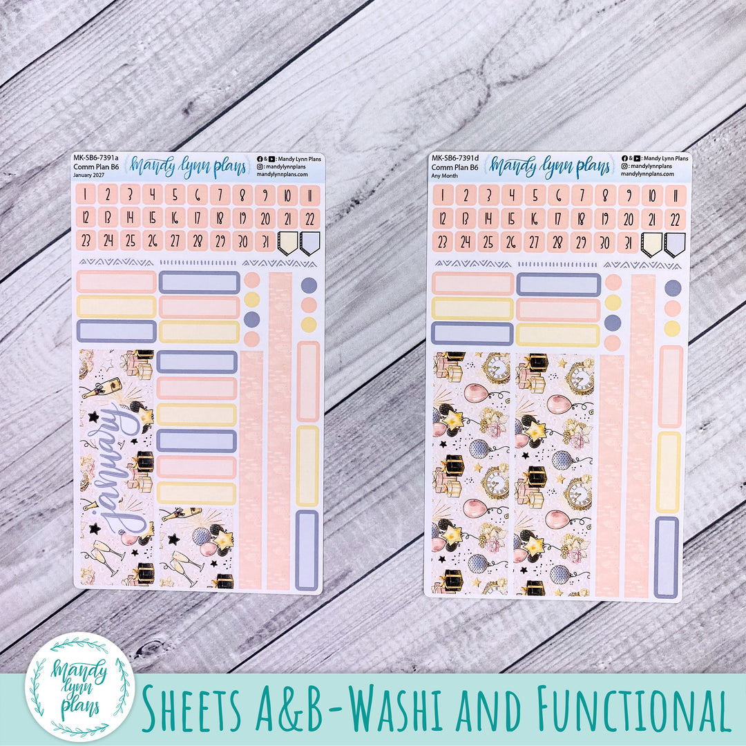 January 2027 or Any Month Monthly Kit || Sterling Ink Common, Core, Complete Planners || New Year's Party || 391