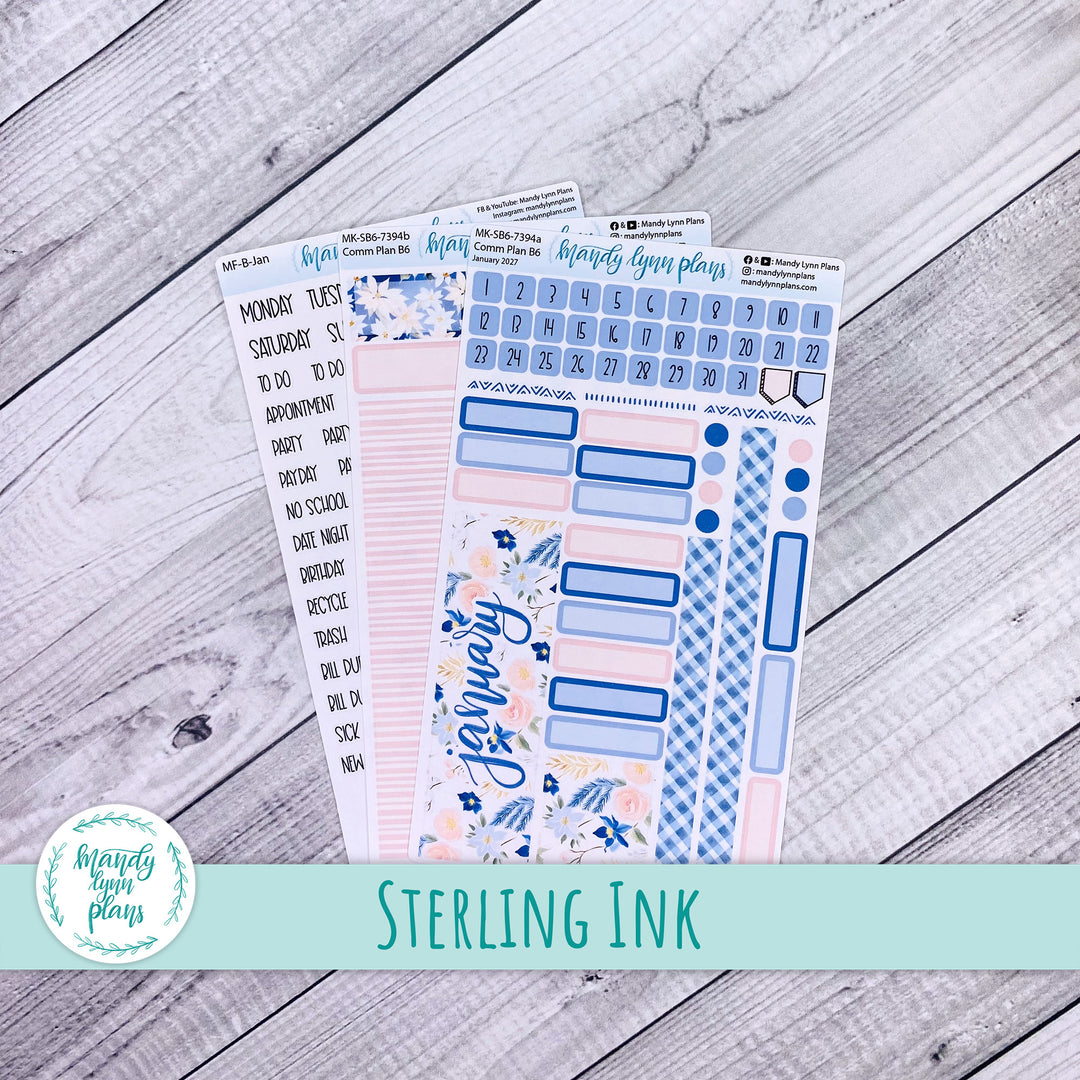 January 2027 or Any Month Monthly Kit || Sterling Ink Common, Core, Complete Planners || Pretty in Pink || 394