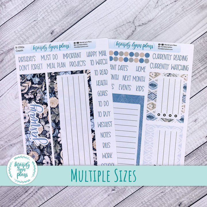 January Dashboard Kit || Hobonichi, Sterling Ink, Wonderland 222, Plans by Just Scribble || Midnight Meadow || 392