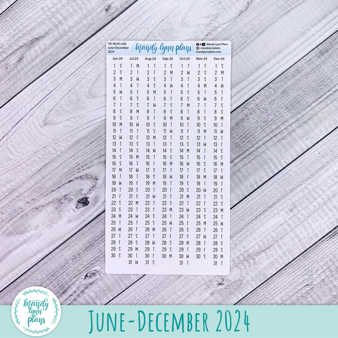 Yearly Index Number Day and Date Scripts || Bullet Journal 5.0mm Grid