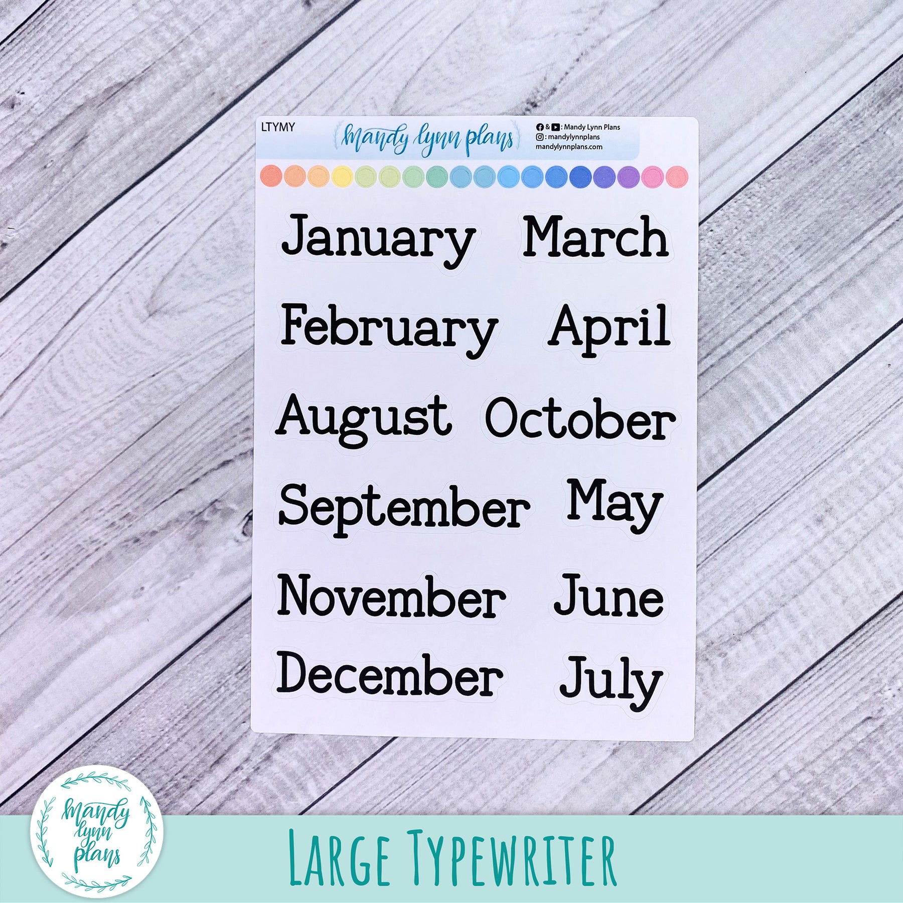 Script Minths Months of the Year Scripts – Mandy Lynn Plans
