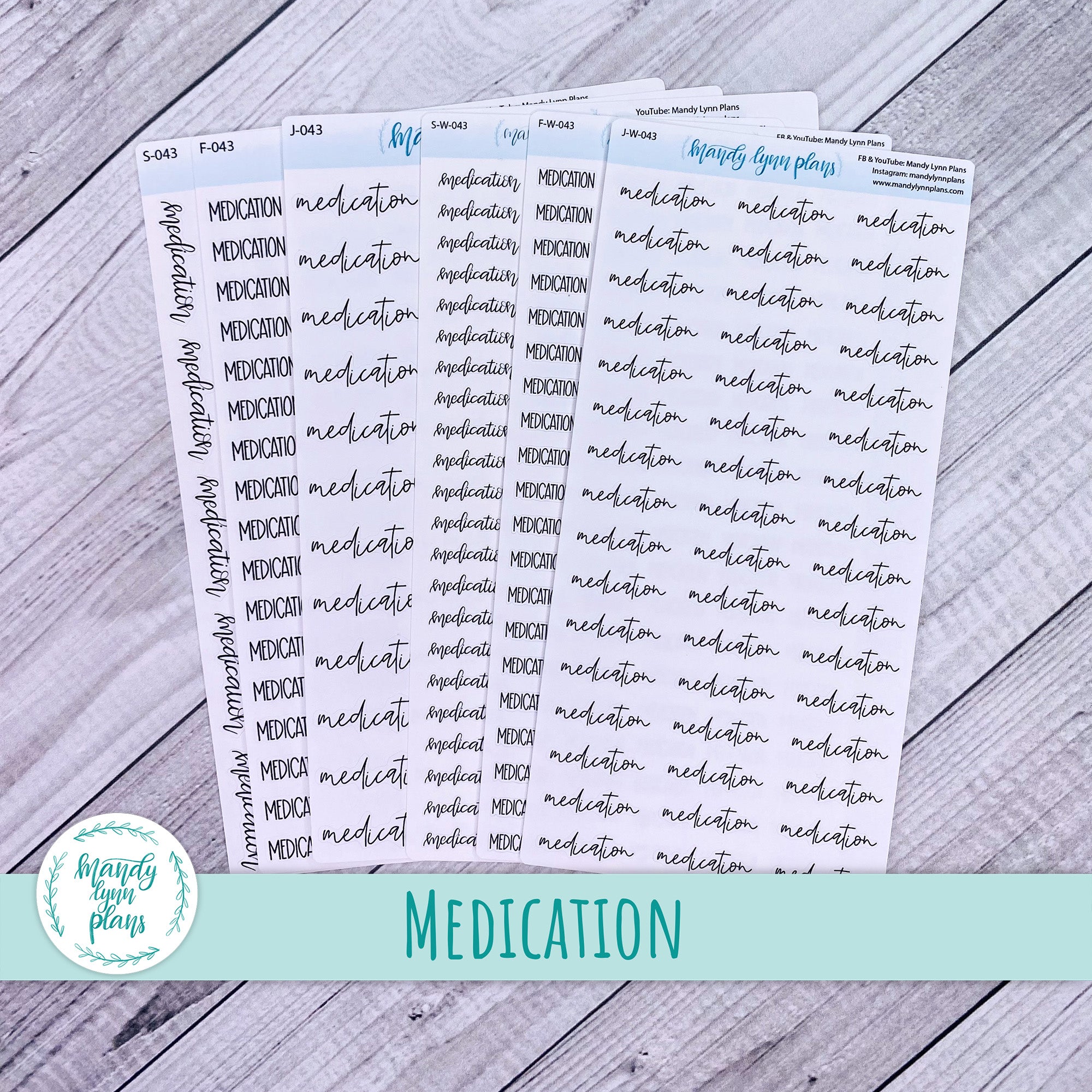 Script Medication Box Medication Scripts || 43 – Mandy Lynn Plans