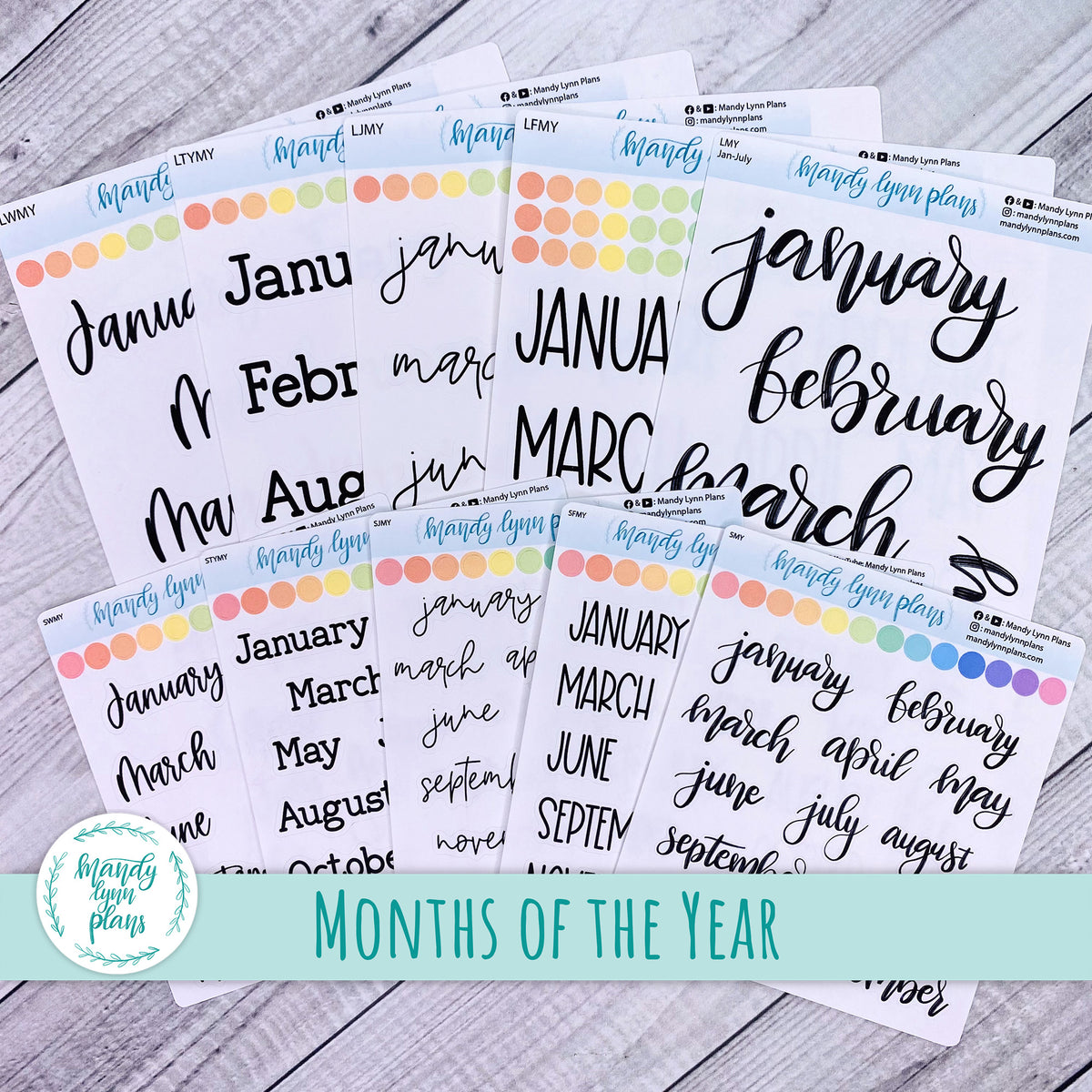 Script Minths Months of the Year Scripts – Mandy Lynn Plans