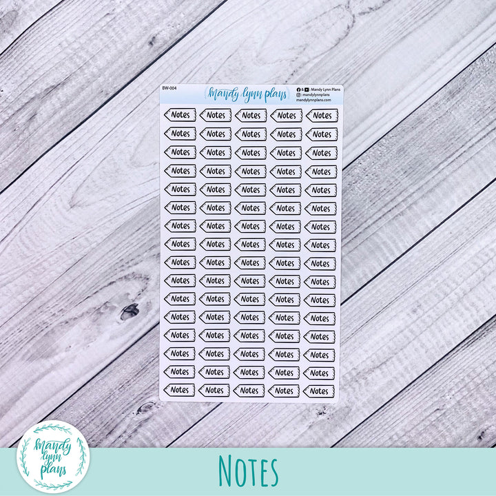 Black and White Script Doodles || Bullet Journal