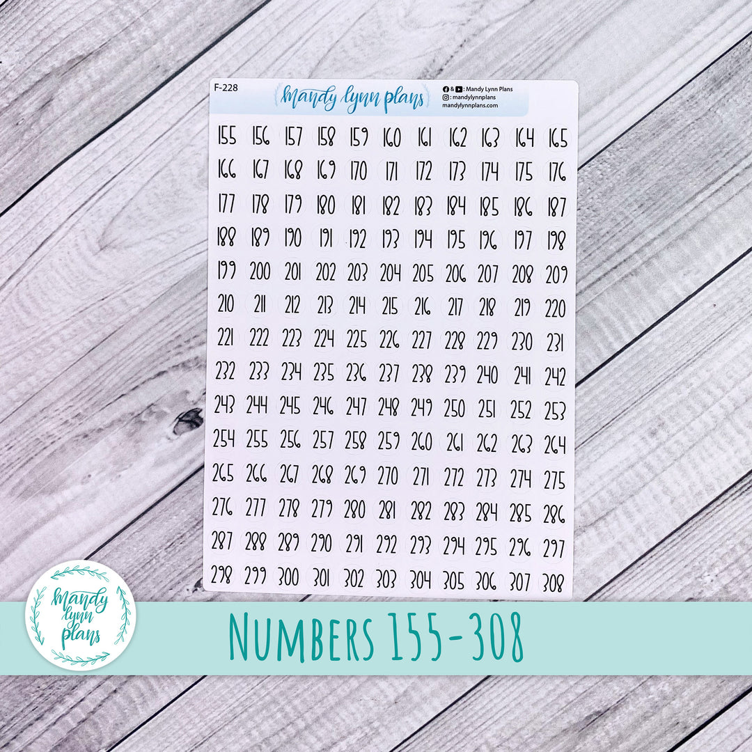 Numbers 155-308 Scripts || 228