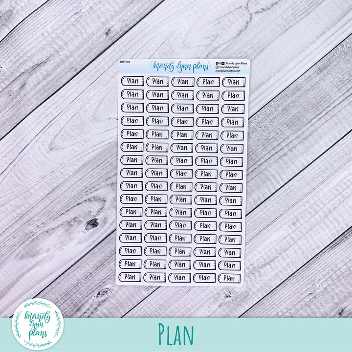 Black and White Script Doodles || Bullet Journal