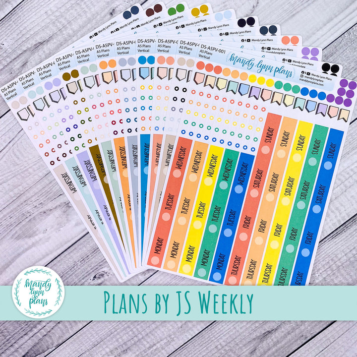 Horizontal and Vertical Plans by Just Scribble Weekly Date Cover Strips