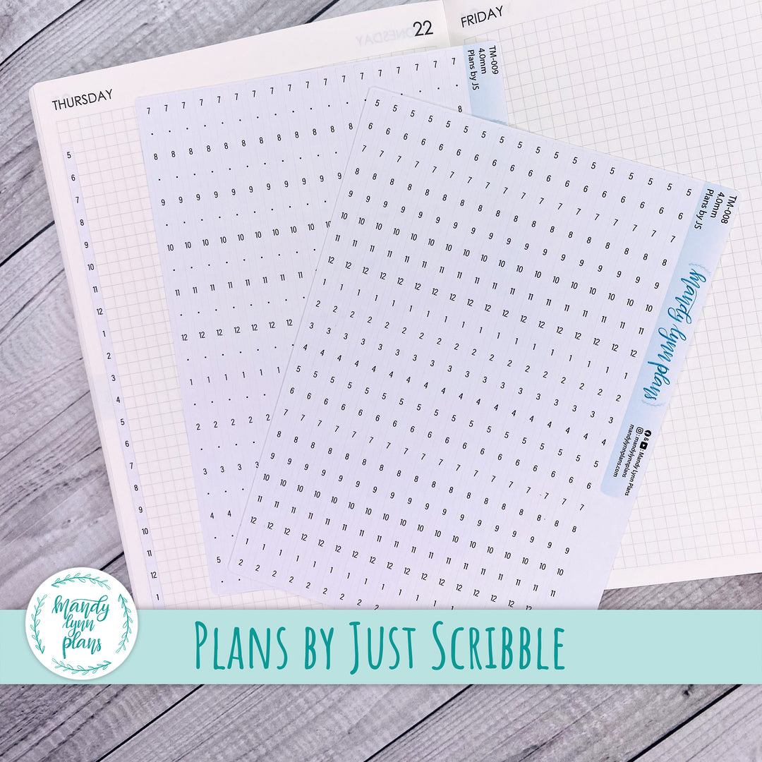 Plans by Just Scribble Daily and Weekly Timeline Strips || 5am-2am and 7am-5:30pm