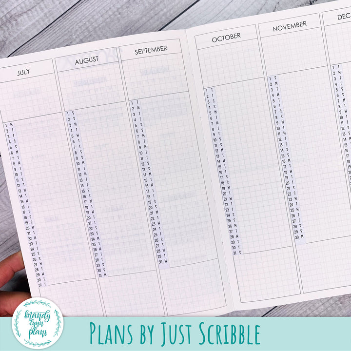 Yearly Index Number Day and Date Scripts || Plans by Just Scribble