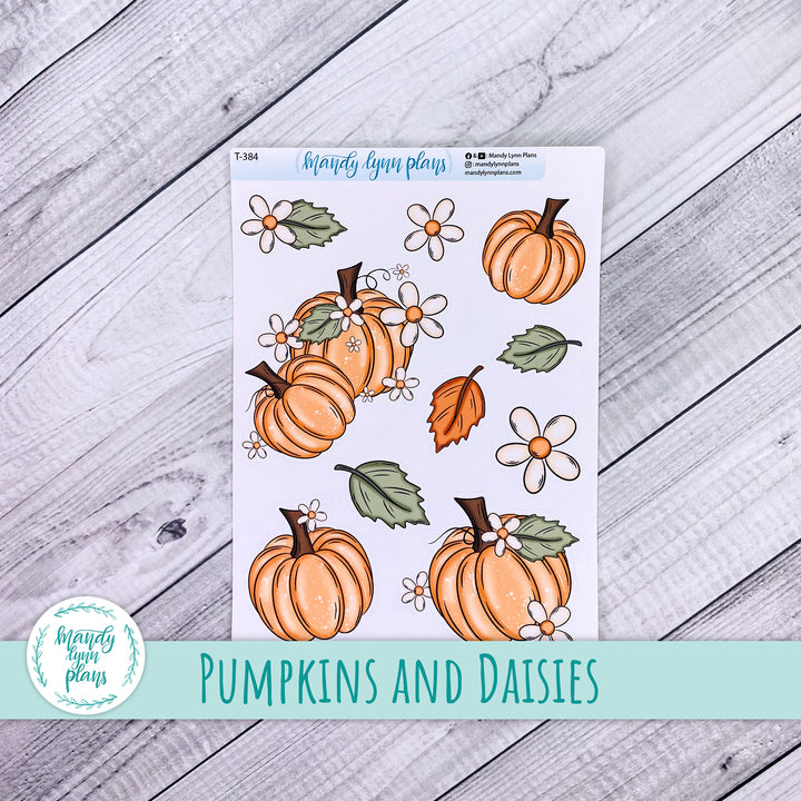 Pumpkins and Daisies Large Deco || T-384