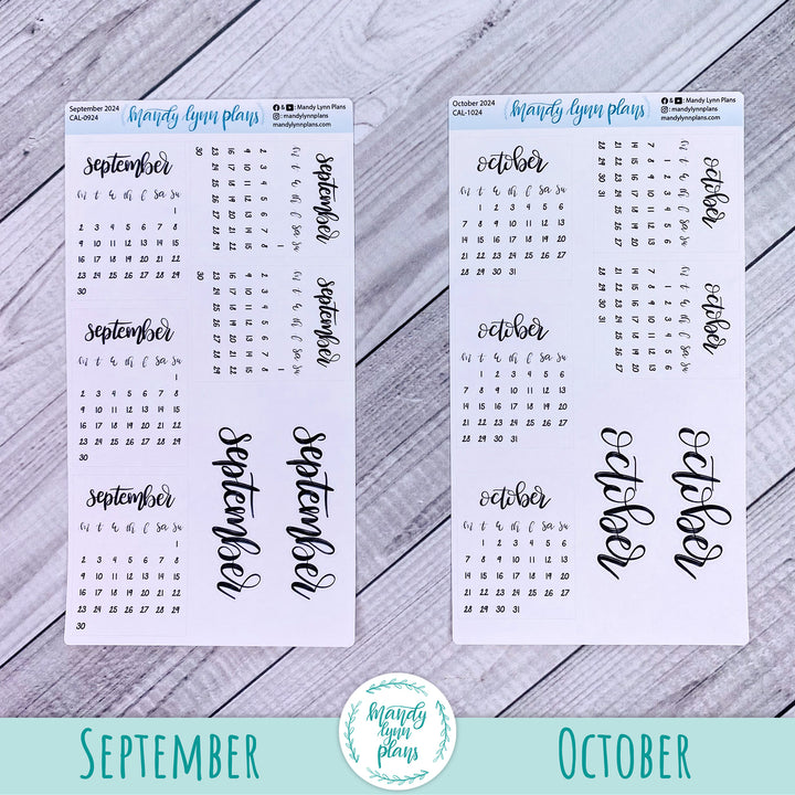 2024 Monthly Calendars || Monday Start