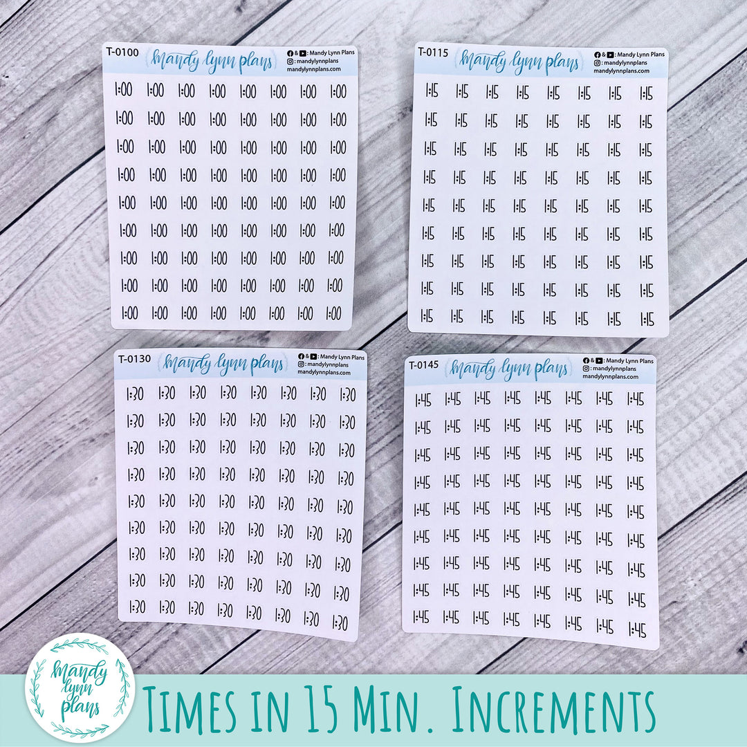Individual Time Script Stickers