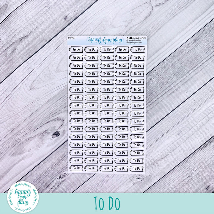 Black and White Script Doodles || Bullet Journal