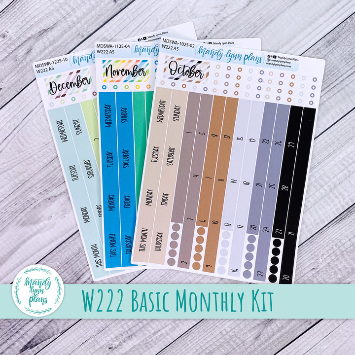 Basic Wonderland 222 Monthly Kits - Monday Start