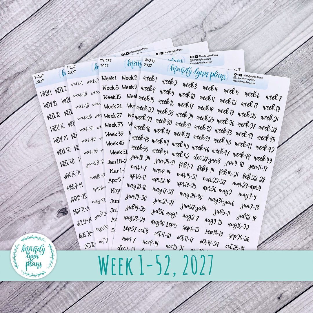 Week 1-52 2027 Yearly Scripts || Monday Start