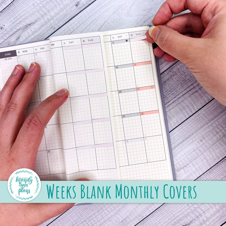 Hobonichi Weeks Blank Monthly Cover Strips