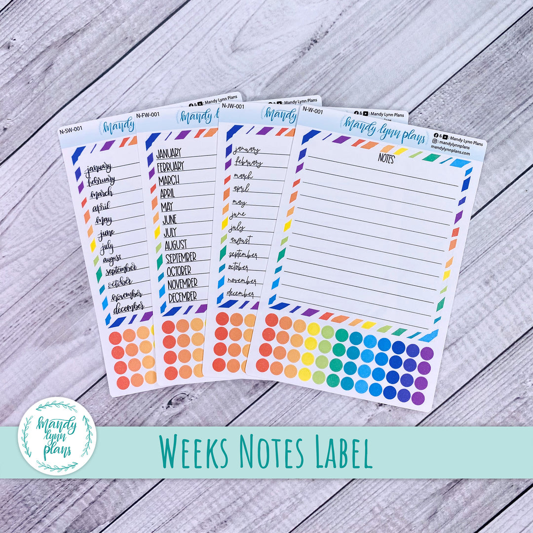 Hobonichi Weeks Lined Notes Sticker