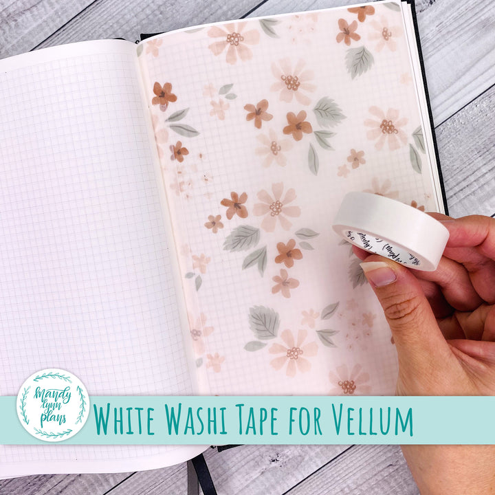 White Washi Tape for Vellum