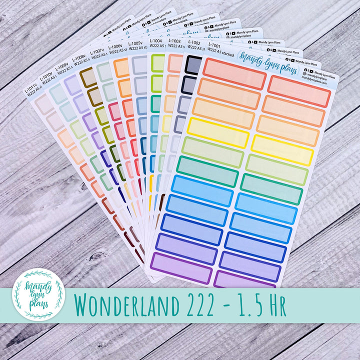 Updated 2025 Medium Wonderland 222 A5 and B6 Labels || 1.5 Hour Weekly and Monthly