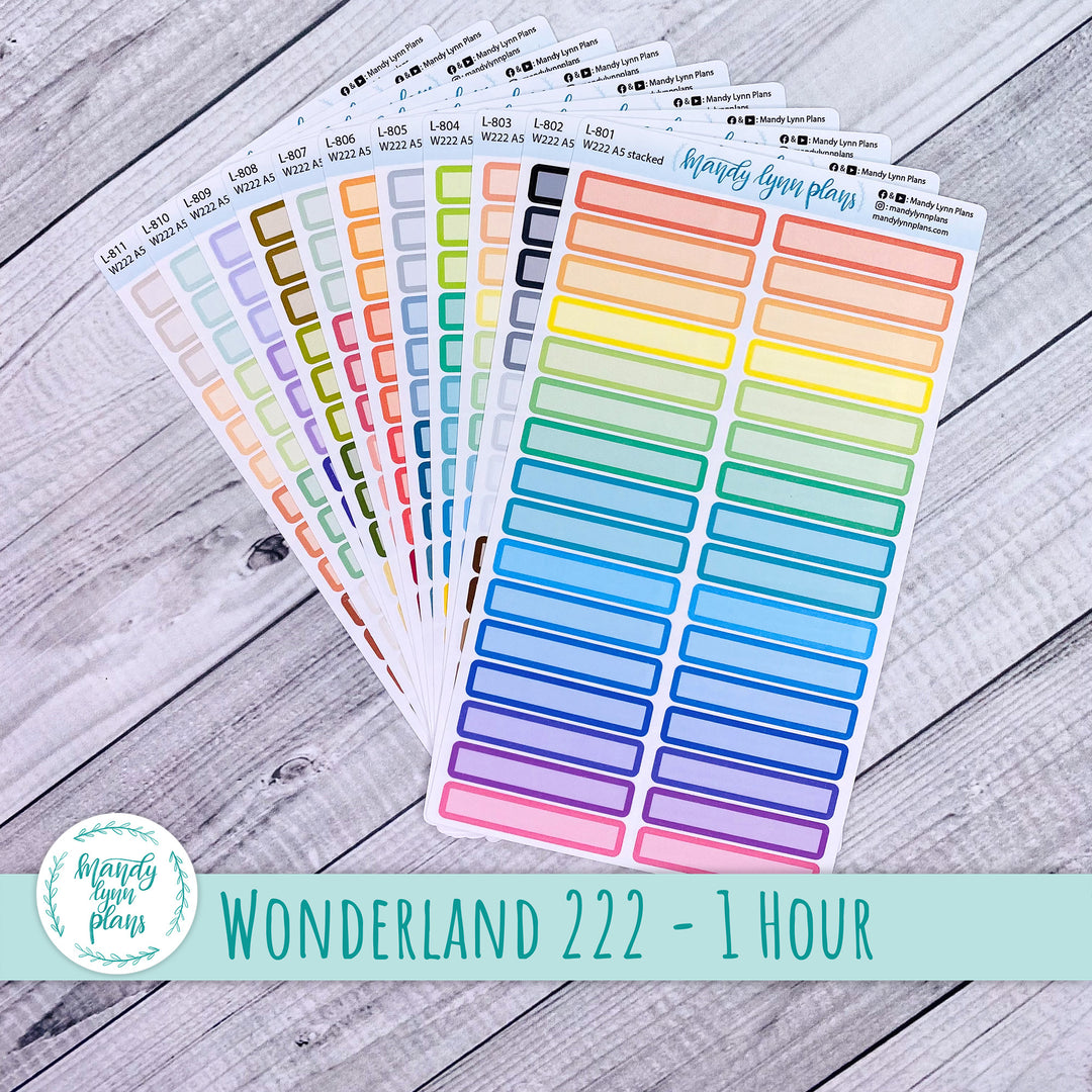 Updated 2025 Skinny Wonderland 222 A5, B6, and A6 Labels || One Hour Weekly and Monthly