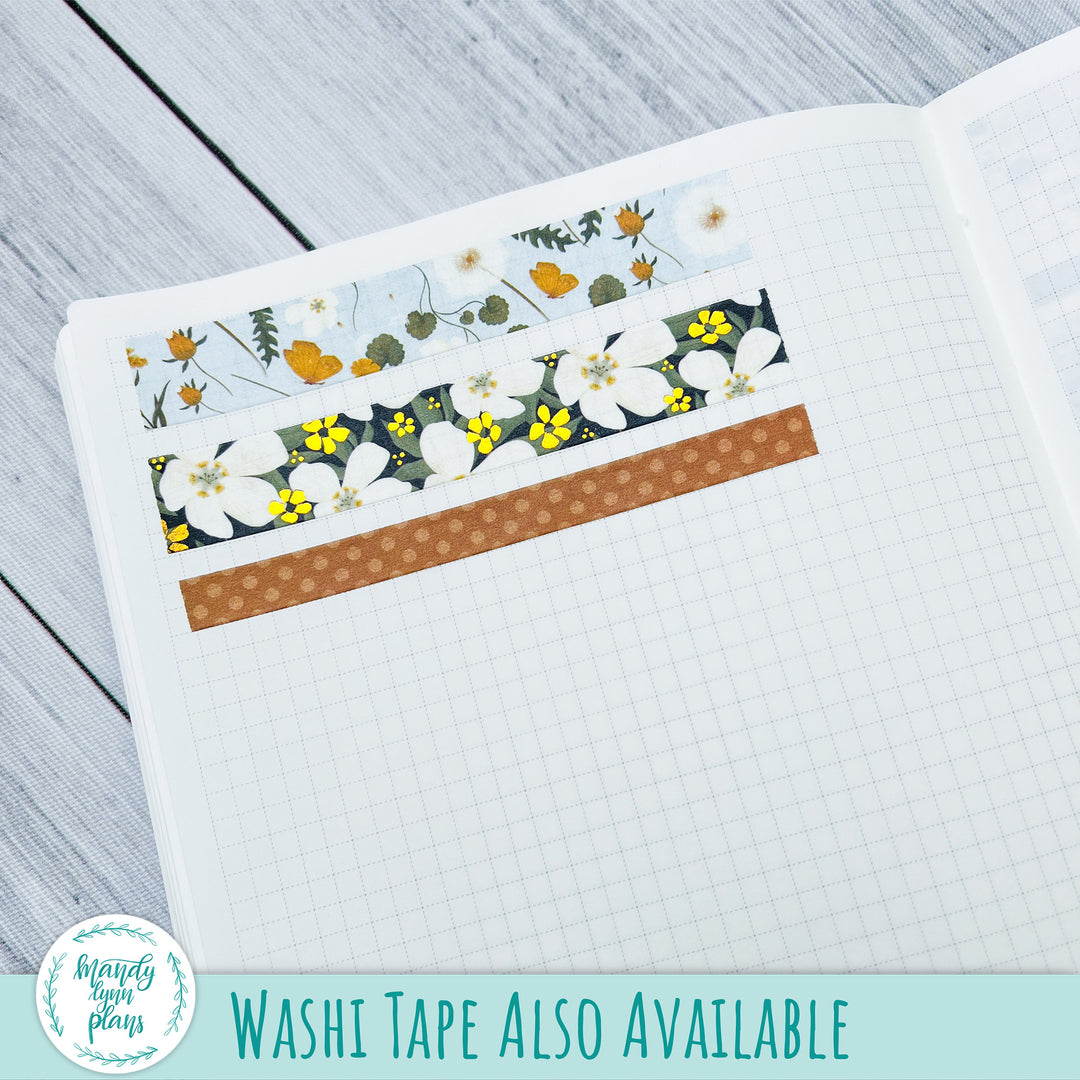 Set of 3 Washi Tape || Wildflower Darling || Gold Foiled