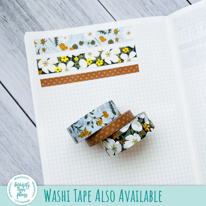 Set of 3 Washi Tape || Wildflower Darling || Gold Foiled