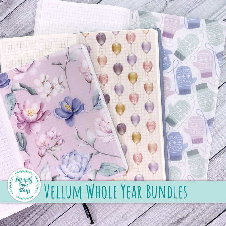 Whole Year Vellum Bundles || 6 Planner Sizes || 3 Design Options