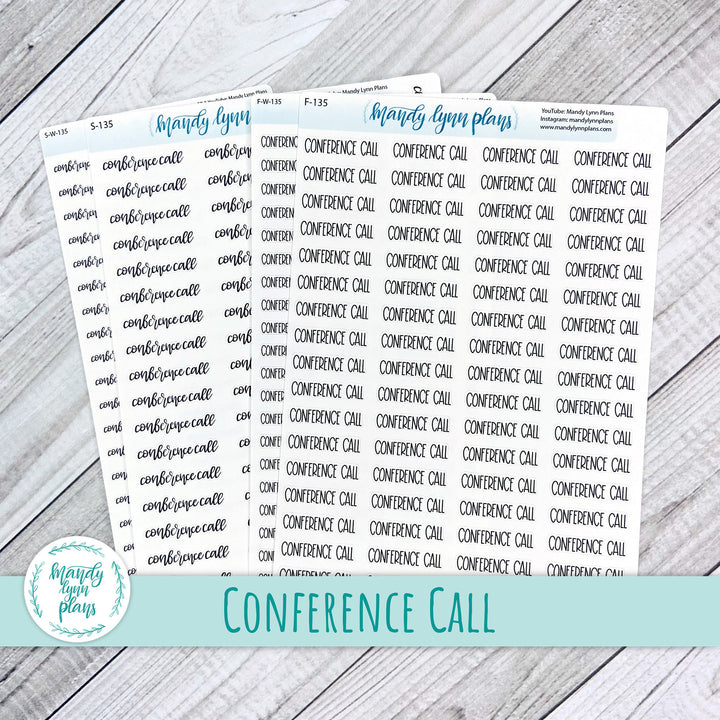 Conference Call Scripts || 135