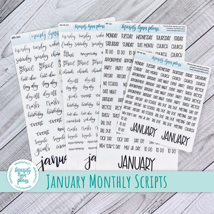 January Monthly Scripts
