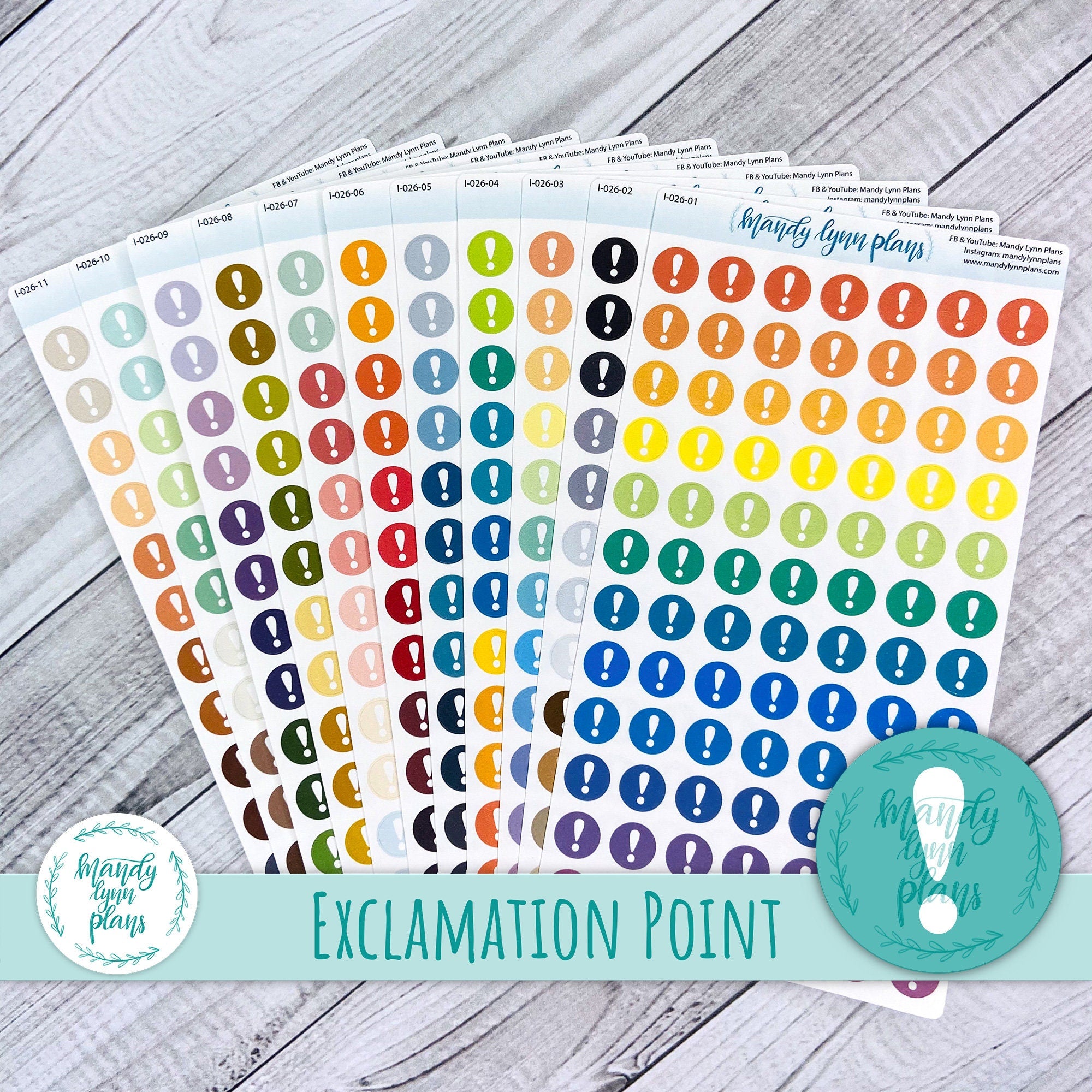 Exclamation Point Icons – Mandy Lynn Plans