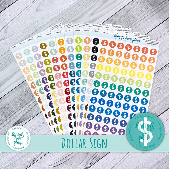 Dollar Sign Planner Icons