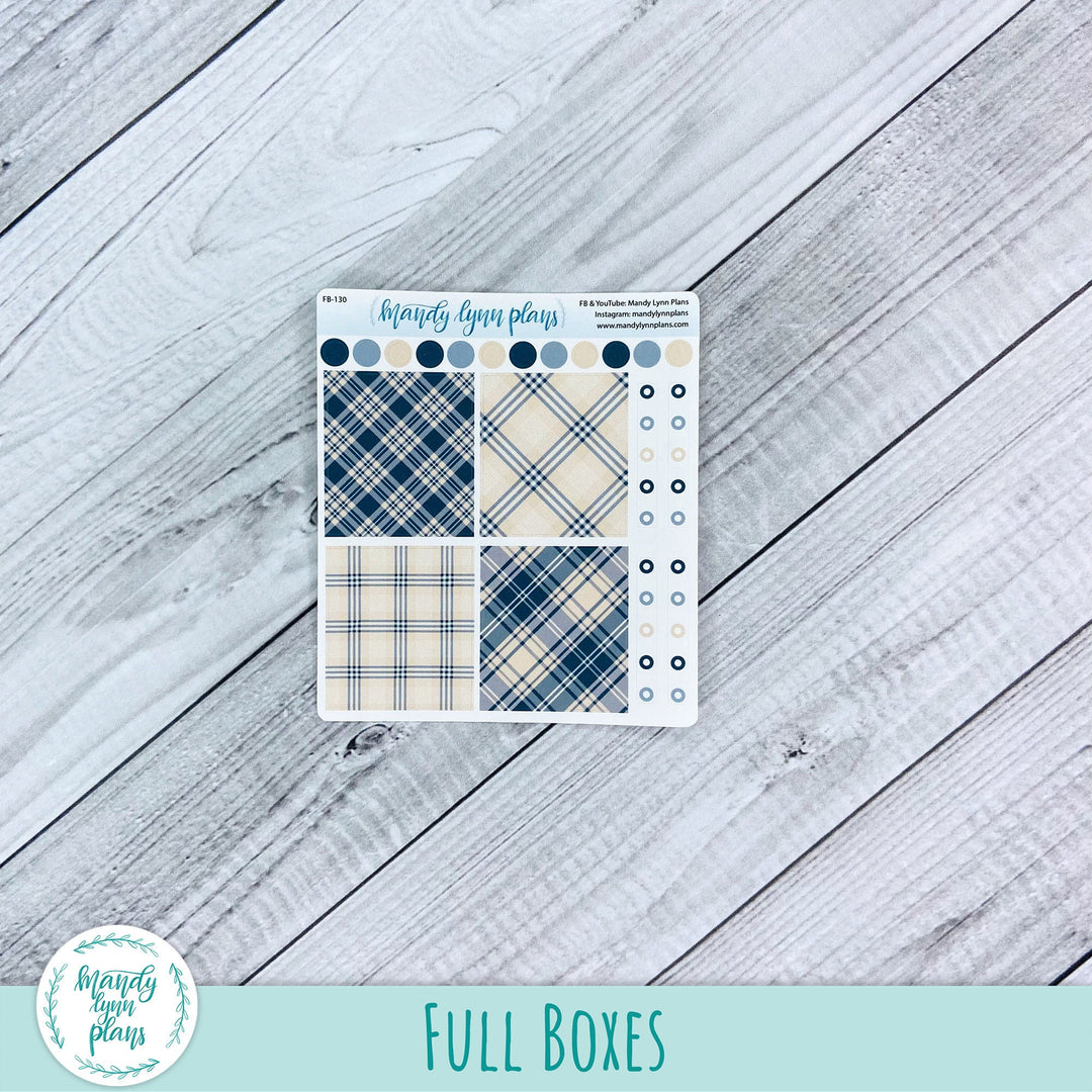 Cream and Navy Plaid Add-Ons || 130